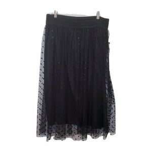 Y2K Metro Wear Polka Dot Skirt Elastic Whimsigoth Vampire Dark Romance Size 1x